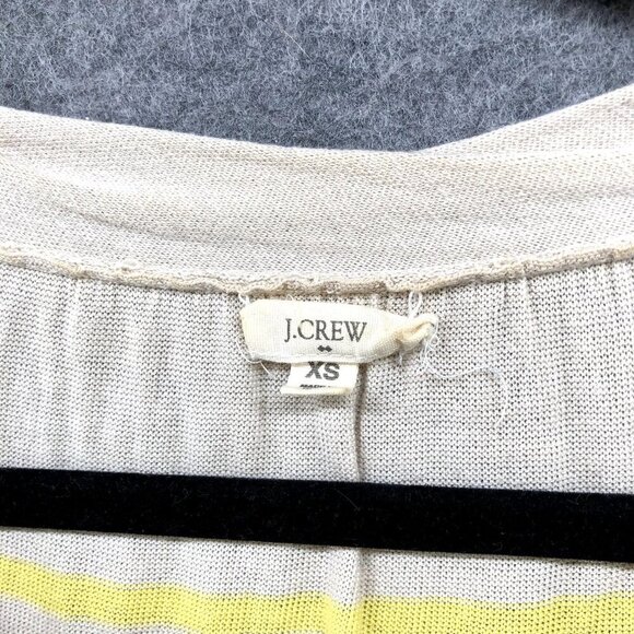 J. Crew Silk Blend Cardigan Womens XS Lightweight Spring Yellow Tie Front - Picture 5 of 8